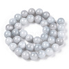 Natural Dyed Yellow Jade Beads Strands G-R271-10mm-YXS18-01-2