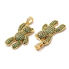 Brass Micro Pave Cubic Zirconia Pendants KK-A180-20G-3