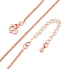 1.2MM Brass Twisted Chain Necklaces NJEW-D302-64RG-2