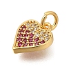 Rack Plating Brass Micro Pave Cubic Zirconia Pendants ZIRC-F142-14A-G-2