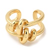 Spiral Rack Plating Brass Cuff Rings for Women RJEW-G323-01G-2