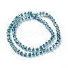 Electroplate Transparent Glass Beads Strands EGLA-H101-03-3