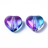 Two Tone Transparent Spray Painted Glass Beads X-GGLA-S054-012D-02-2