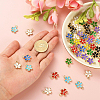 50Pcs 10 Colors Alloy Enamel Pendants ENAM-CJ0003-68-4