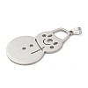 Christmas Theme 304 Stainless Steel Pendants STAS-Q005-01P-04-2