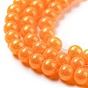 Spray Painted Glass Round Bead Strands DGLA-Q015-6mm-36-4