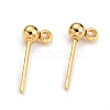 304 Stainless Steel Ball Post Stud Earring Findings X-STAS-Z035-01G-E-1