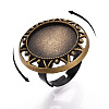 Adjustable Alloy & Iron Bezel Cup Ring Base with Rotatable Tray MAK-T012-12AB-4