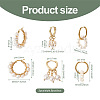 Kissitty 3 Pairs 3 Style Natural Pearl Beaded Hoop Earrings for Girl Women EJEW-KS0001-02-3