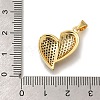 Brass Micro Pave Cubic Zirconia Pendants KK-R002-19G-02-3