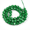 Dyed Natural Malaysia Jade Beads Strands G-T139-8mm-48-2