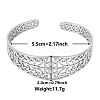 Non-Tarnish Elegant and Stylish Design Hollow Flower 304 Stainless Steel Cuff Bangles for Women ZU0152-1-1