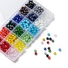 18 Colors Electroplate Glass Beads EGLA-X0006-03B-8mm-5