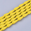 Opaque Solid Color Glass Beads Strands LS-GLAA-T009-001E-1