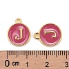 Golden Plated Alloy Enamel Charms X-ENAM-S118-08J-3