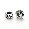 Tibetan Style Alloy European Beads Settings for Enamel TIBE-N006-102AS-LF-2