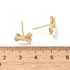 Brass Cubic Zirconia Stud Earrings EJEW-M048-04G-3