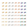 80Pcs 8 Style 304 Stainless Steel Stud Earring Findings STAS-PJ0001-40-2