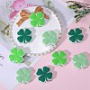 12Pcs 3 Colors Clover Food Grade Eco-Friendly Silicone Focal Beads SIL-SZ0001-18-3