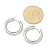 Frosted 304 Stainless Steel Huggie Hoop Earrings for Women EJEW-C096-32G-P-3