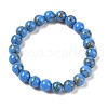 Synthetic Turquoise(Dyed) Round Beaded Stretch Bracelets G-U005-01B-06-1