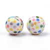 Opaque Printed Acrylic Beads MACR-S271-12mm-27-2