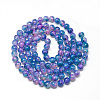 Baking Painted Glass Beads Strands DGLA-Q023-6mm-DB72-01-2