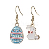 Easter Themed Alloy Enamel Dangle Earrings EJEW-JE05497-01-1