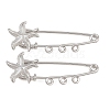 Starfish 304 Stainless Steel Safety Pins Brooch Findings SA-CBA098D-16H-P03-1