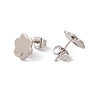 201 Stainless Steel Stud Earring Findings with Hole EJEW-A071-10A-3