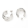 Tarnish Resistant 304 Stainless Steel Half Hoop Earrings EJEW-C501-18P-2