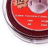 2-Ply Round Waxed Cotton Thread Cords YC-T004-01A-10-2