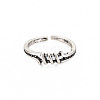 Stripe Hollow Open Cuff Ring RJEW-S038-204-1