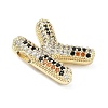 Brass Micro Pave Cubic Zirconia Pendants KK-Z108-02G-K-2