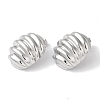 Chunky Oval 304 Stainless Steel Stud Earrings for Women EJEW-I303-08P-2