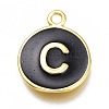 Brass Enamel Pendants KK-H103-02C-G-1