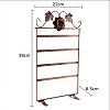 Rectangle with Flower Iron Earrings Storage Rack PW-WG2AE78-01-5