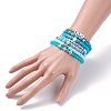 Handmade Polymer Clay Heishi Beads Stretch Bracelets Set BJEW-JB07390-3