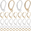 CREATCABIN 44Pcs 2 Color Brass Leverback Earring Findings KK-CN0003-05-1