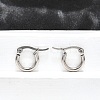Tarnish Resistant 304 Stainless Steel Hoop Earrings EJEW-F105-36P-4