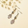 Alloy Hamsa Hand Dangle Earrings EJEW-JE04911-03-3