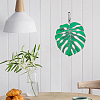 Monstera Leaf Acrylic Pendant Decorations HJEW-WH0043-33B-6