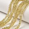 Electroplate Transparent Glass Beads Strands EGLA-A034-T1mm-T14-1