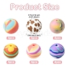 24Pcs 6 Styles Printed Round Silicone Focal Beads SIL-YW0001-76A-3