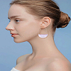 1 Pair Brass Glass Hoop Earrings for Women EJEW-LP0003-53D-1