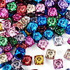100Pcs UV Plating Opaque Acrylic European Beads PACR-TA0001-32A-3