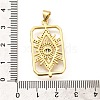 Rack Plating Brass Micro Pave Cubic Zirconia Pendants KK-L226-014G-3