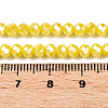 Electroplate Glass Beads Strands EGLA-A044-P4mm-B04-4