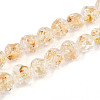 Handmade Gold Foil Glass Beads Strands FOIL-N029-04A-1