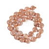 Natural Peach Moonstone Beads Strands G-B094-A04-01-4